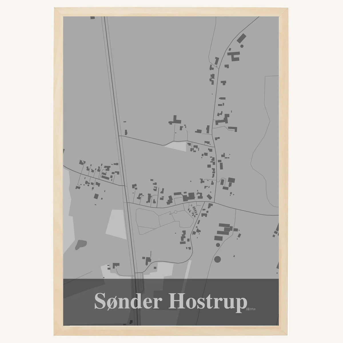 Sønder Hostrup plakat – Firkantet 2026 – Lys pastel grå