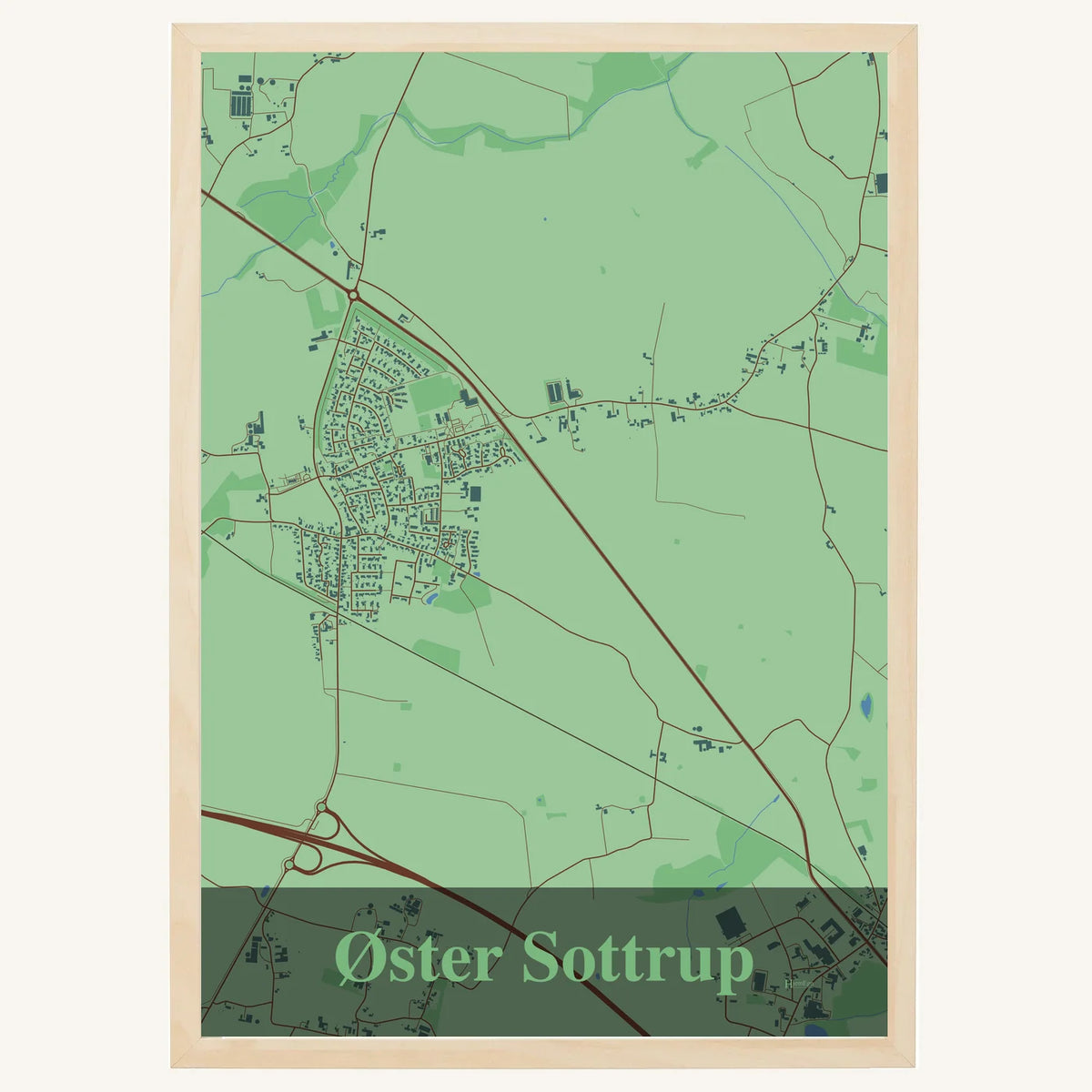 Øster Sottrup plakat – Firkantet 2026 – Lys pastel grøn
