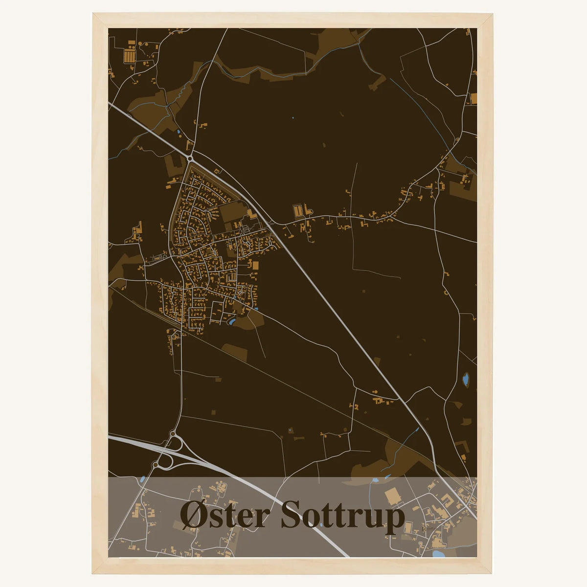 Øster Sottrup plakat – Firkantet 2026 – Mørk brun