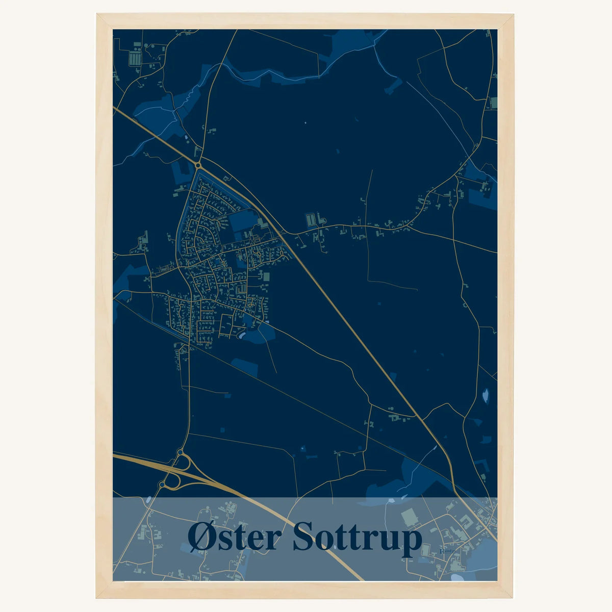 Øster Sottrup plakat – Firkantet 2026 – Mørk blå