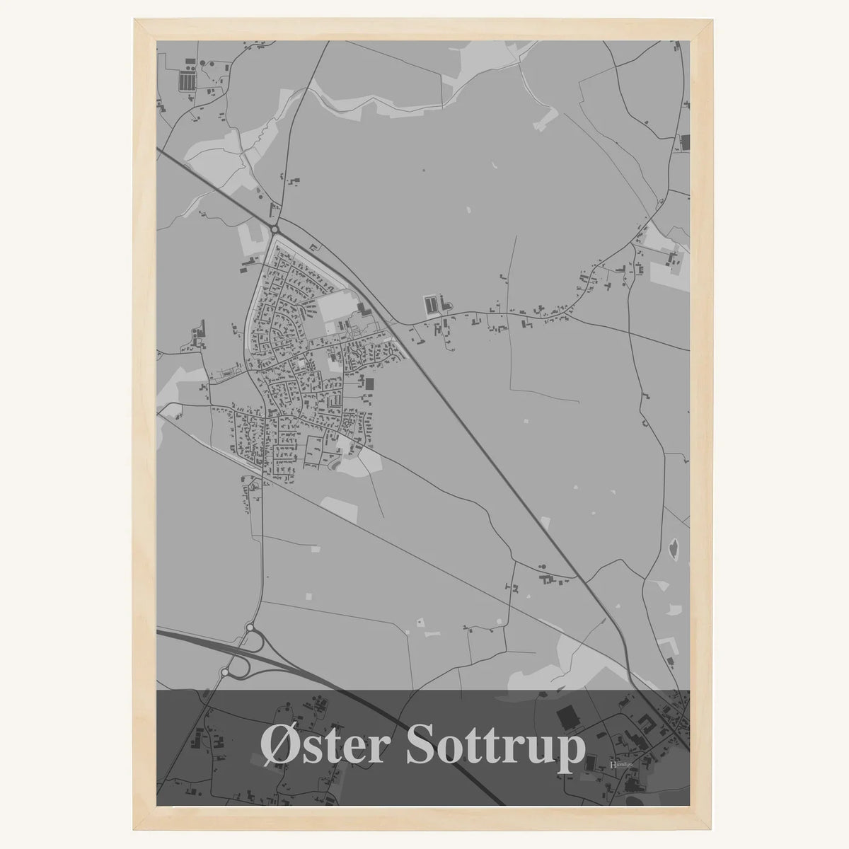 Øster Sottrup plakat – Firkantet 2026 – Lys pastel grå