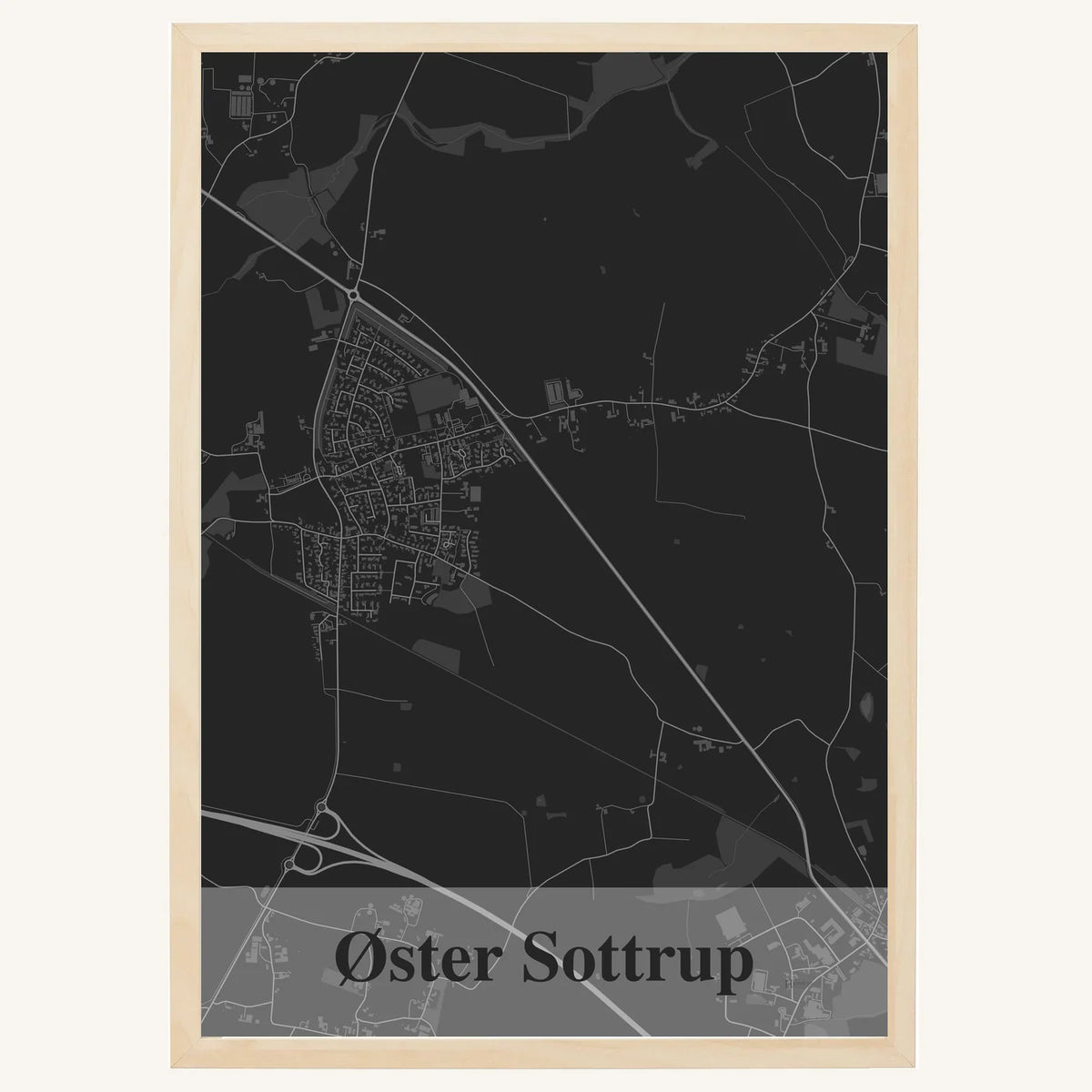 Øster Sottrup plakat – Firkantet 2026 – Mørk grå