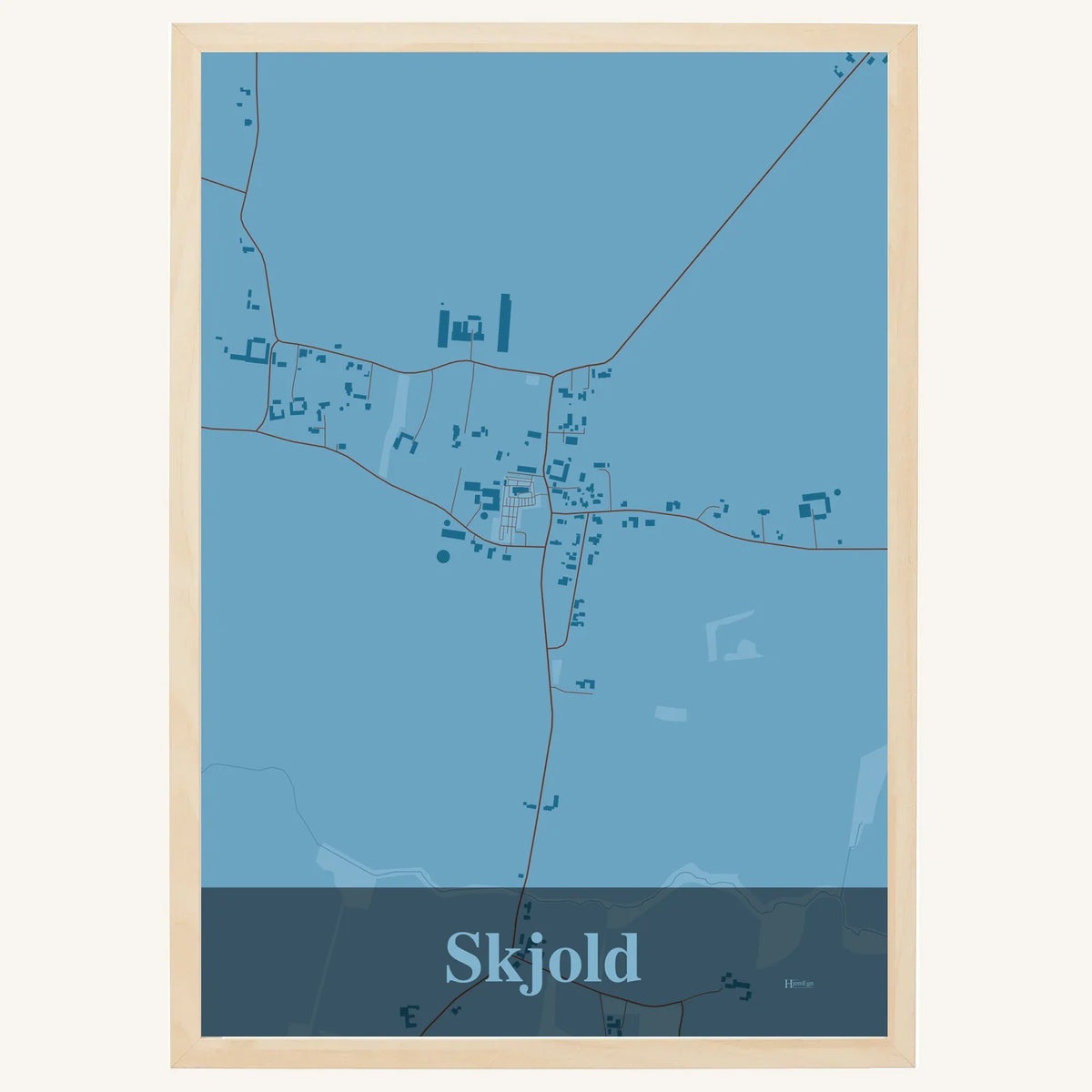 Skjold plakat – Firkantet 2026 – Lys pastel blå