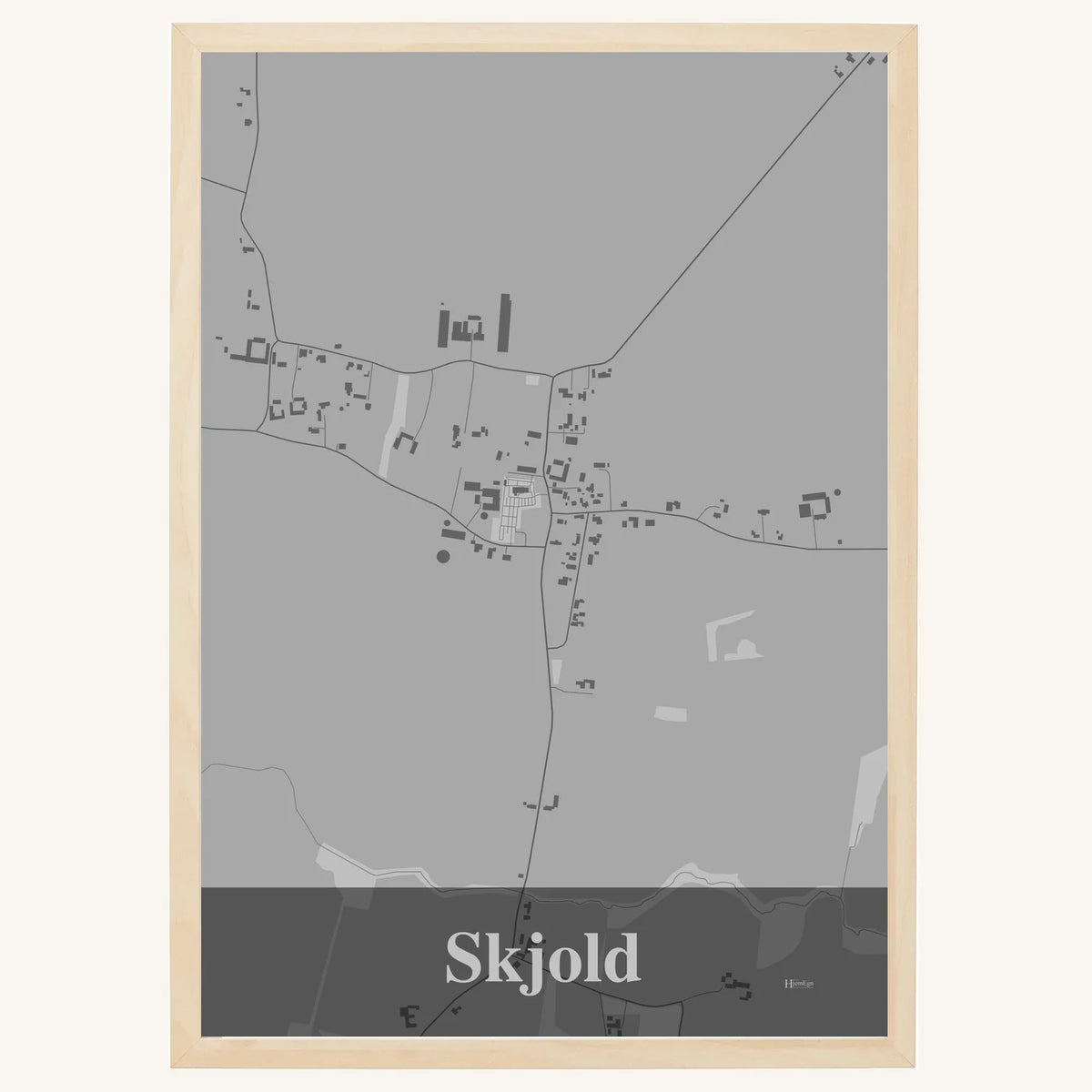 Skjold plakat – Firkantet 2026 – Lys pastel grå