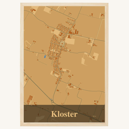 Kloster plakat – Firkantet 2026 – Lys pastel brun