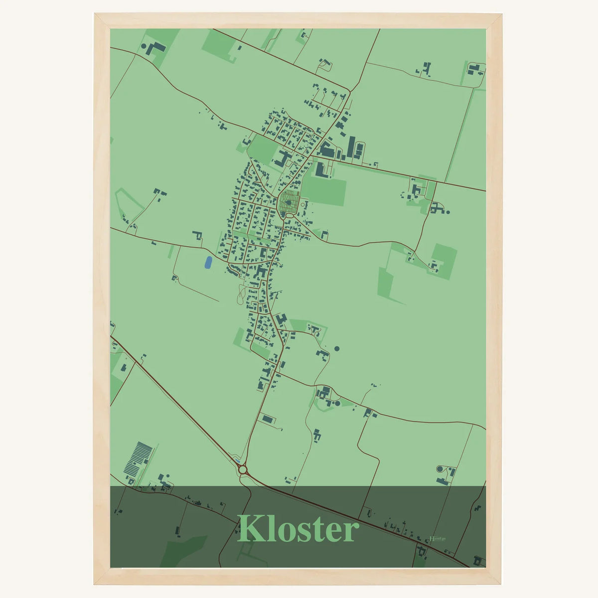 Kloster plakat – Firkantet 2026 – Lys pastel grøn