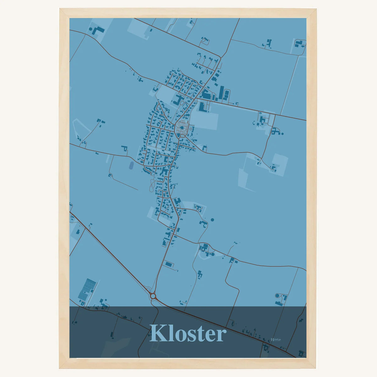 Kloster plakat – Firkantet 2026 – Lys pastel blå