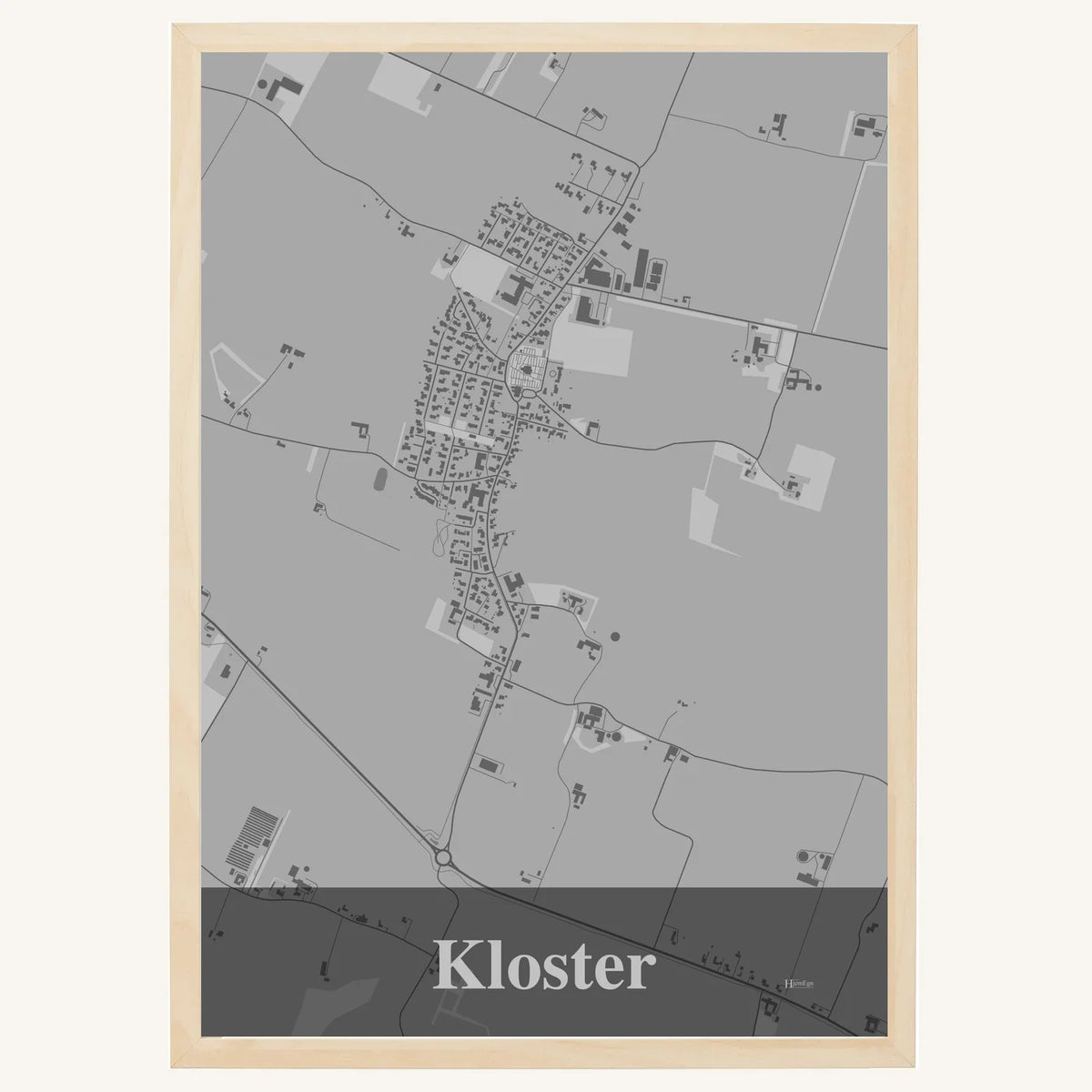 Kloster plakat – Firkantet 2026 – Lys pastel grå