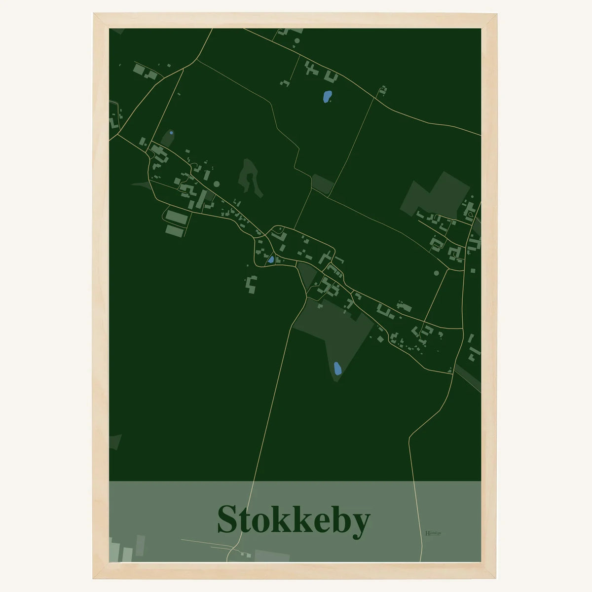 Stokkeby plakat – Firkantet 2026 – Mørk grøn