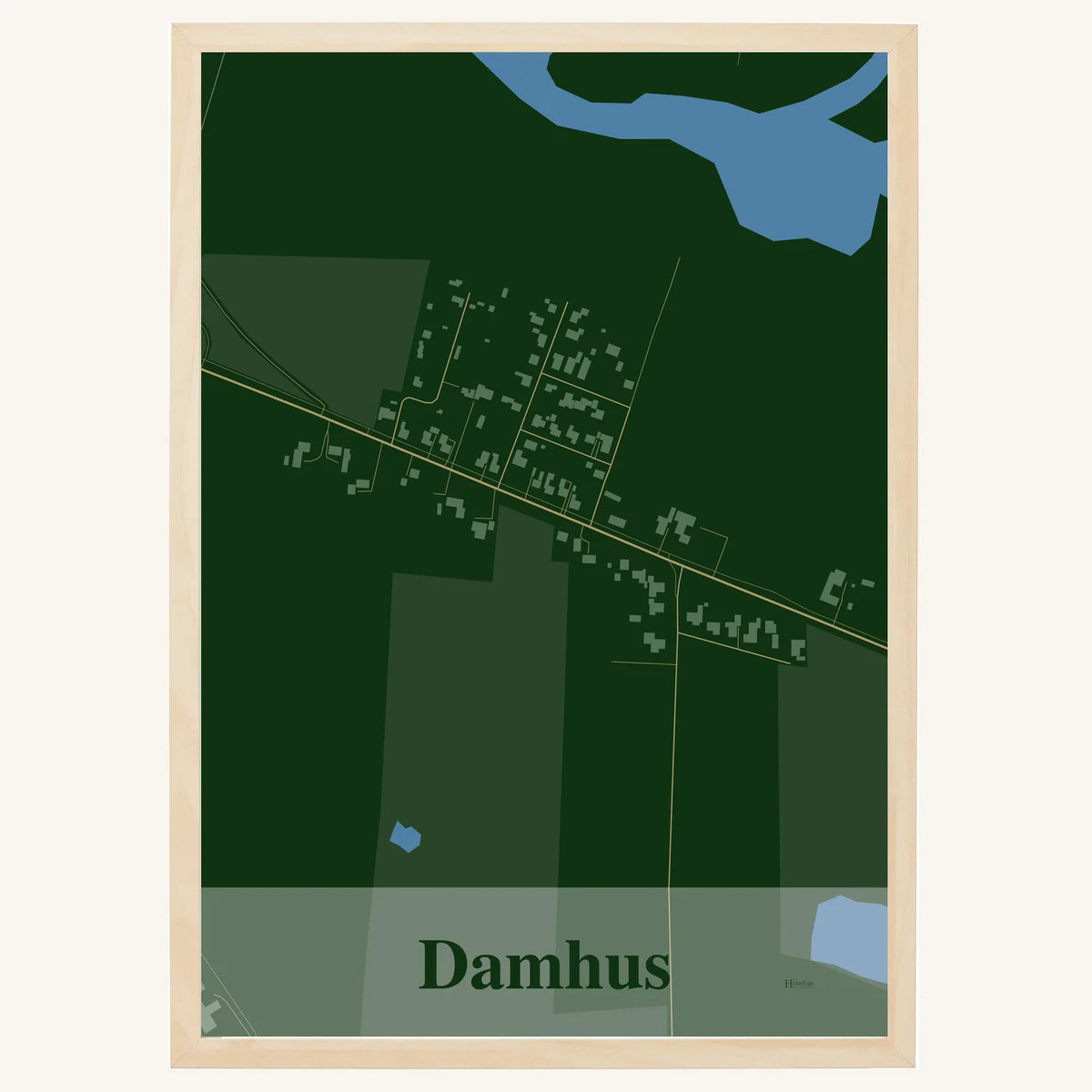 Damhus plakat – Firkantet 2026 – Mørk grøn