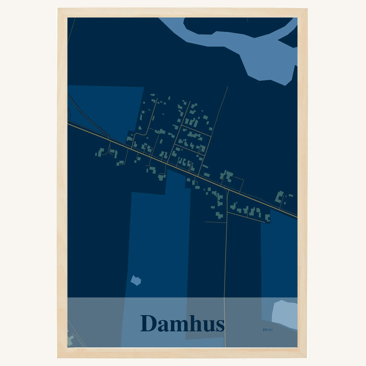 Damhus plakat – Firkantet 2026 – Mørk blå