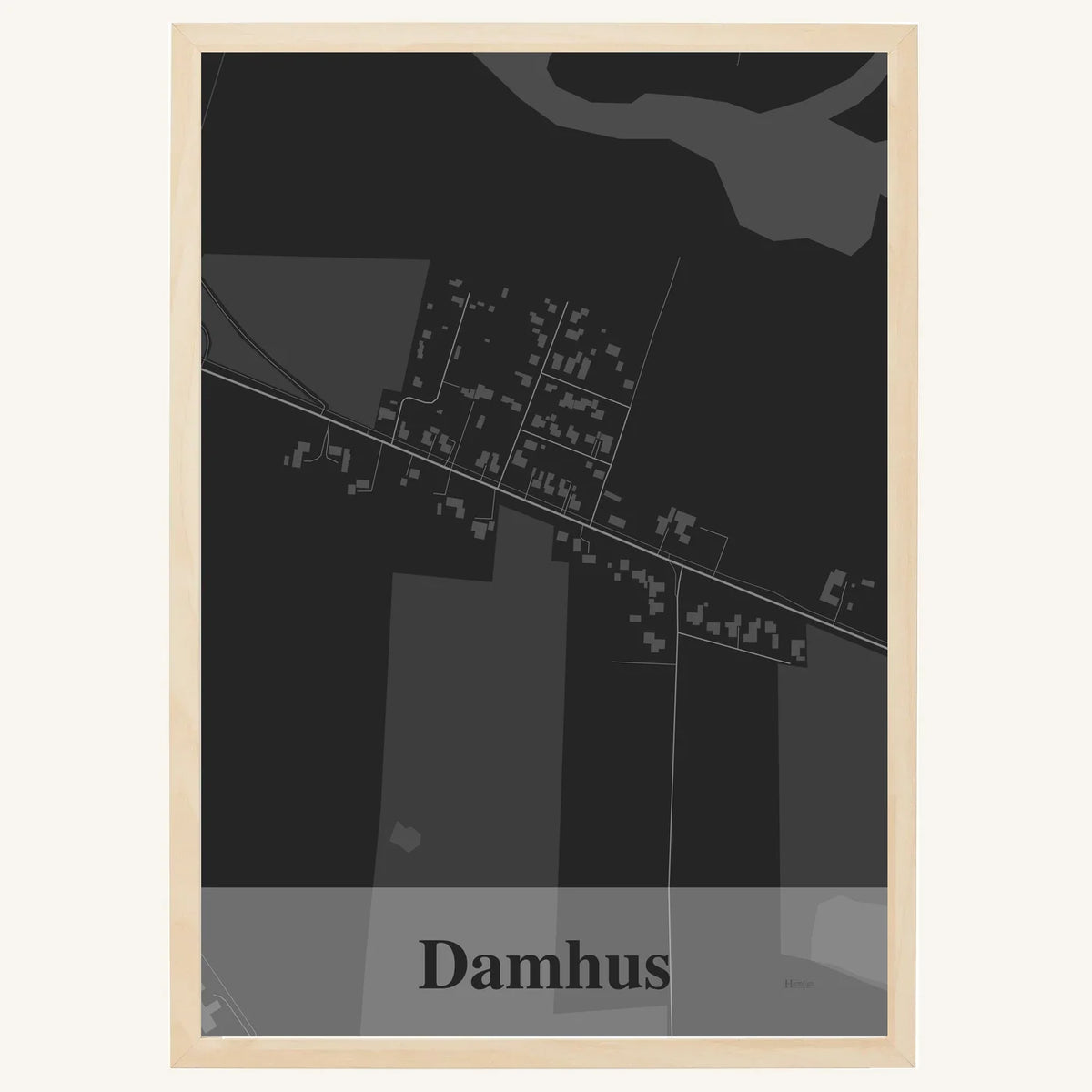 Damhus plakat – Firkantet 2026 – Mørk grå