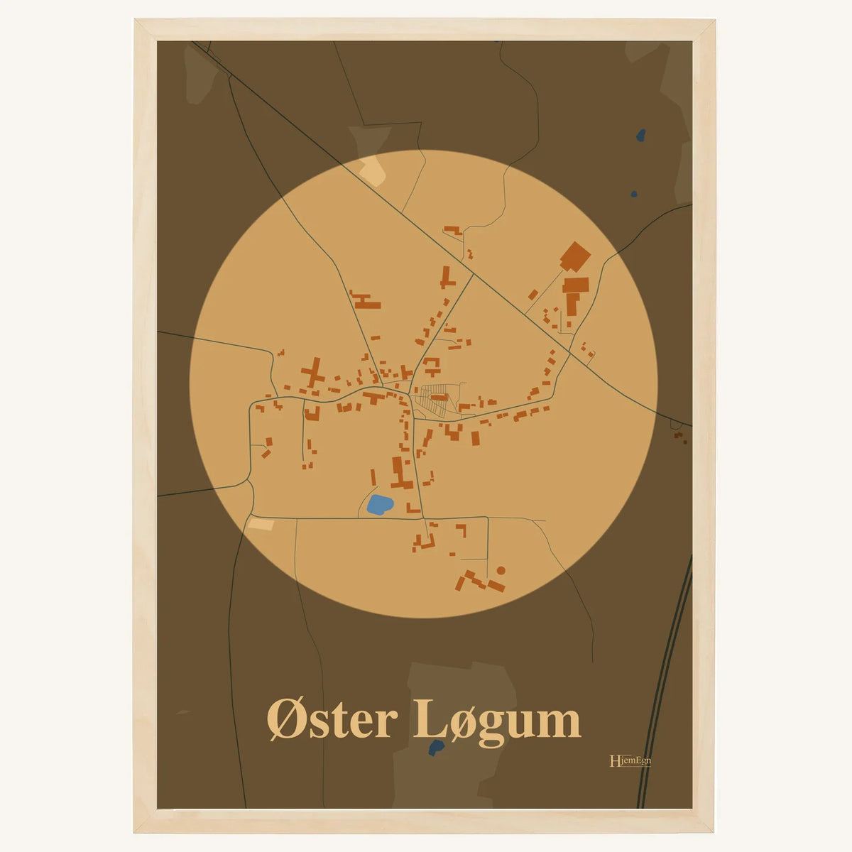 Øster Løgum plakat – Centrum 2026 – Lys pastel brun