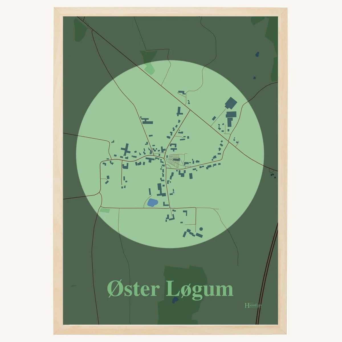 Øster Løgum plakat – Centrum 2026 – Lys pastel grøn
