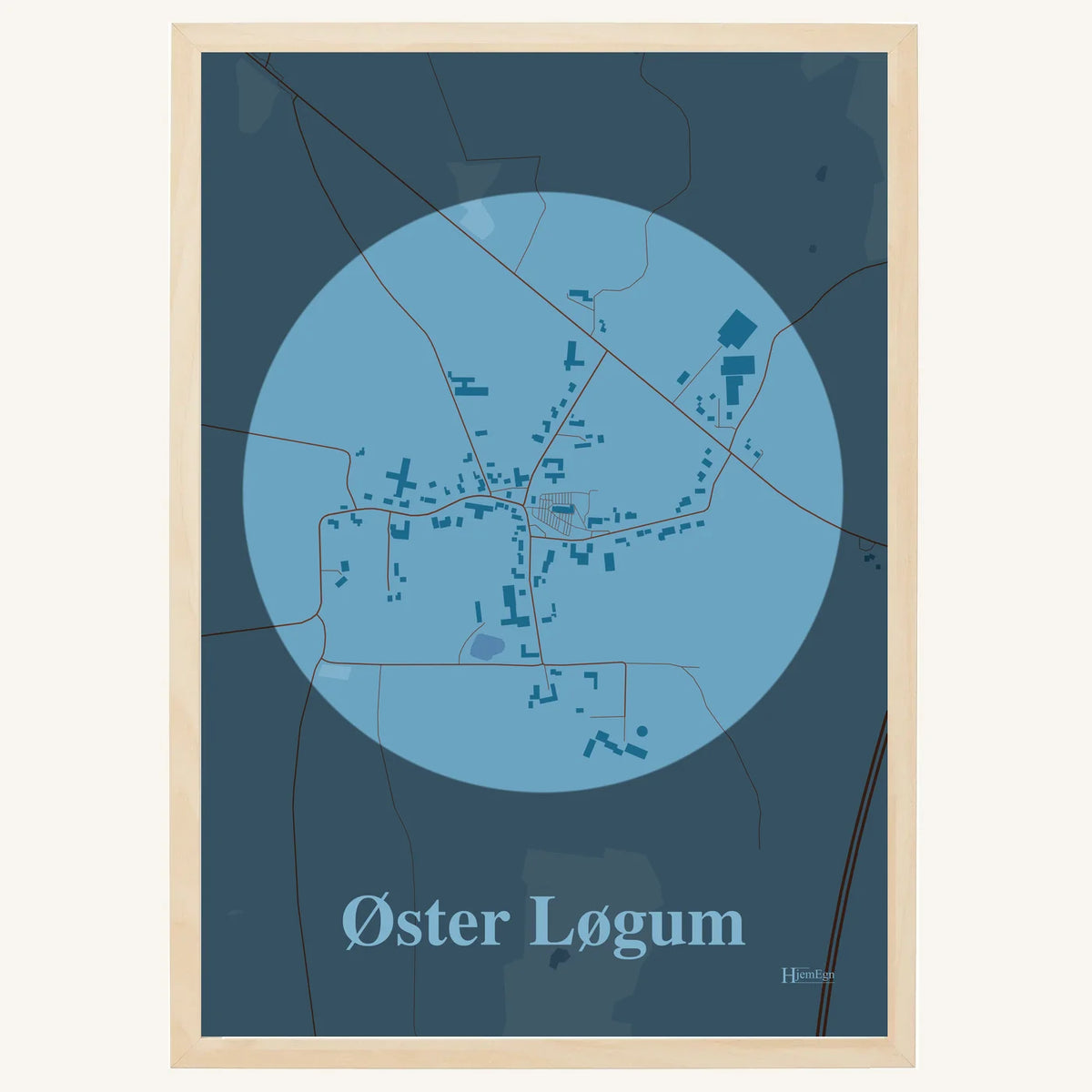 Øster Løgum plakat – Centrum 2026 – Lys pastel blå