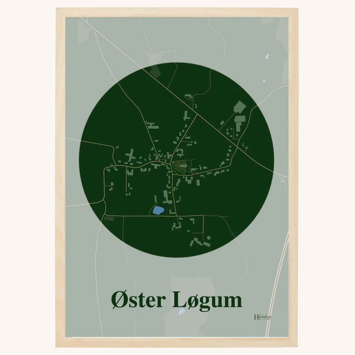 Øster Løgum plakat – Centrum 2026 – Mørk grøn