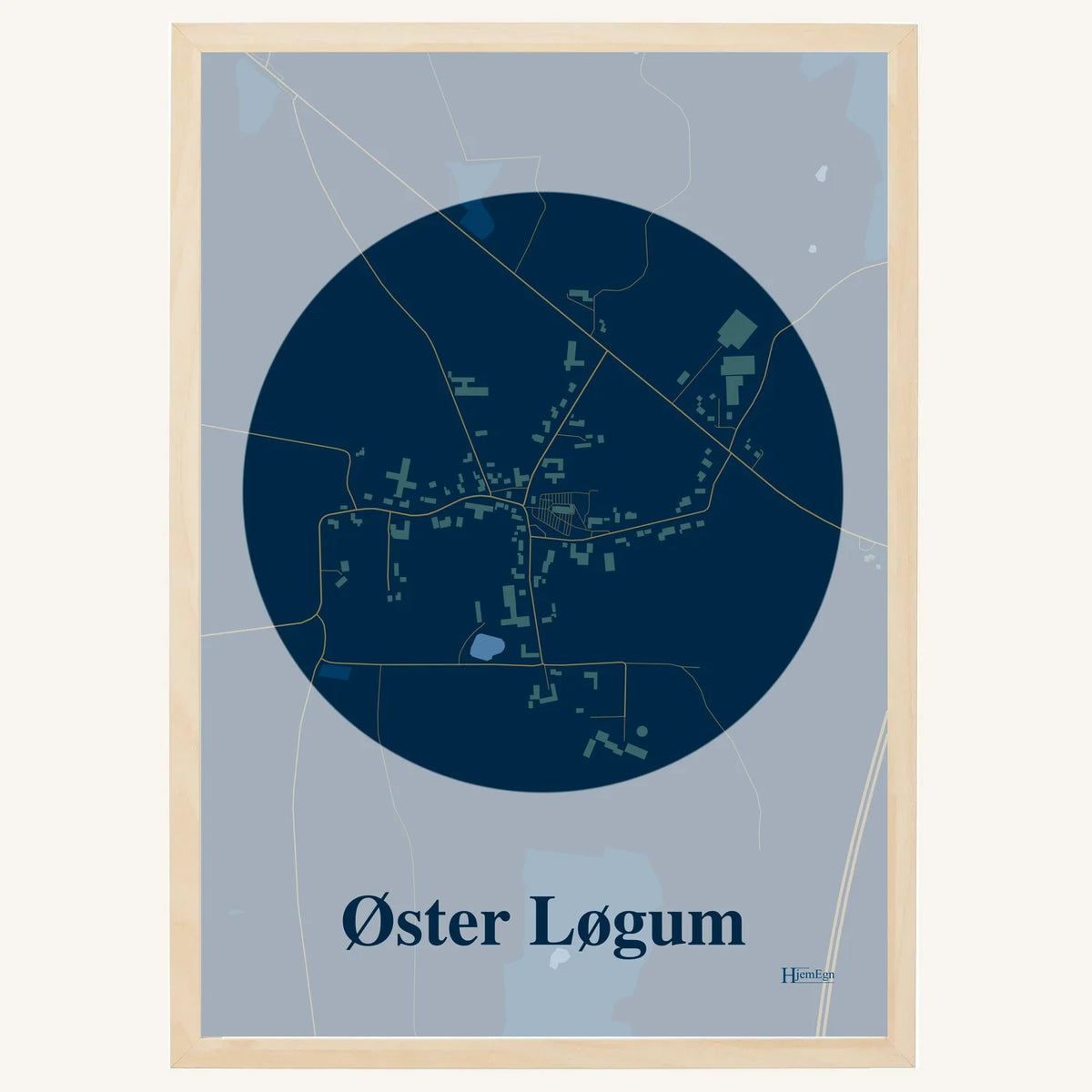 Øster Løgum plakat – Centrum 2026 – Mørk blå
