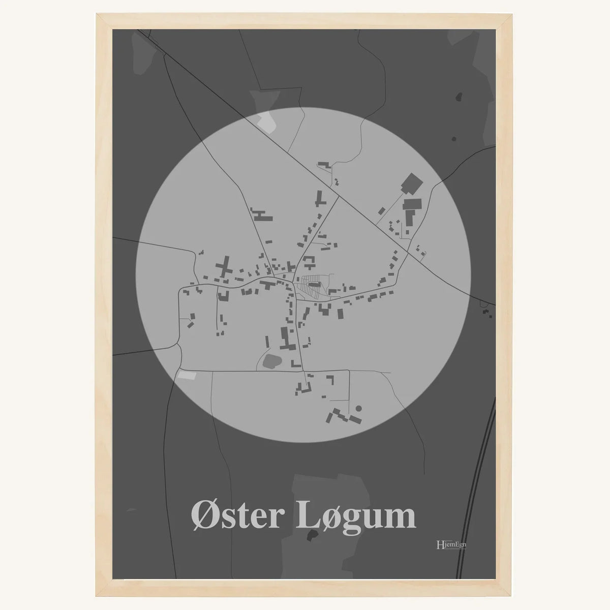 Øster Løgum plakat – Centrum 2026 – Lys pastel grå