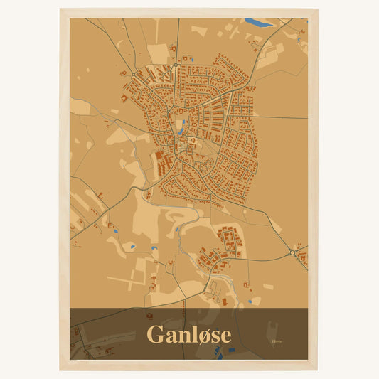 Ganløse plakat – Firkantet 2026 – Lys pastel brun
