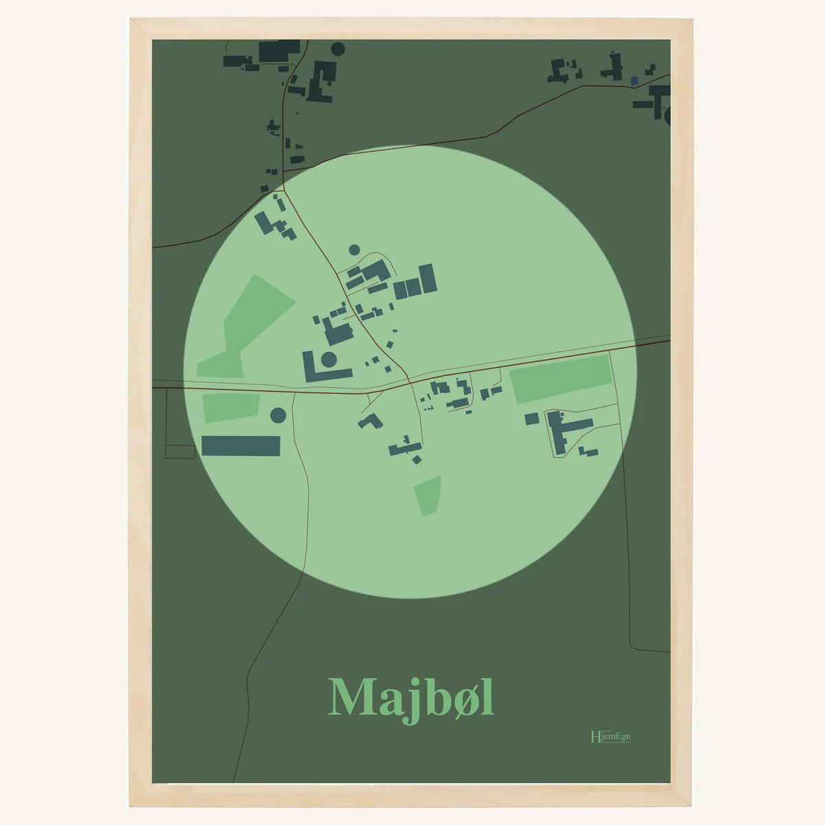Majbøl plakat – Centrum 2026 – Lys pastel grøn