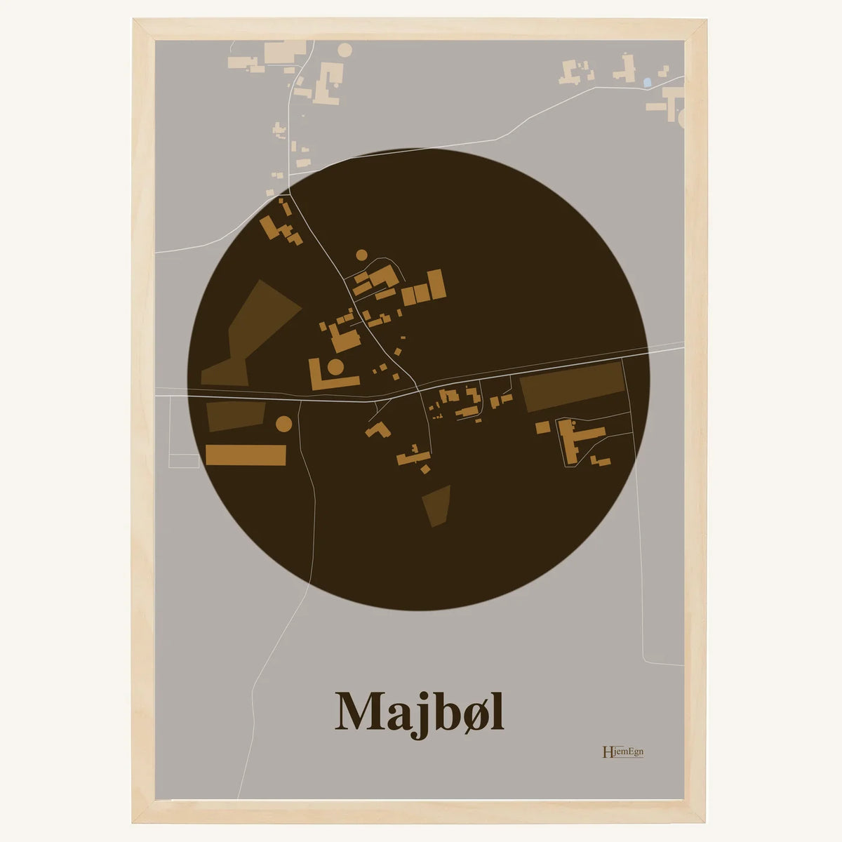 Majbøl plakat – Centrum 2026 – Mørk brun