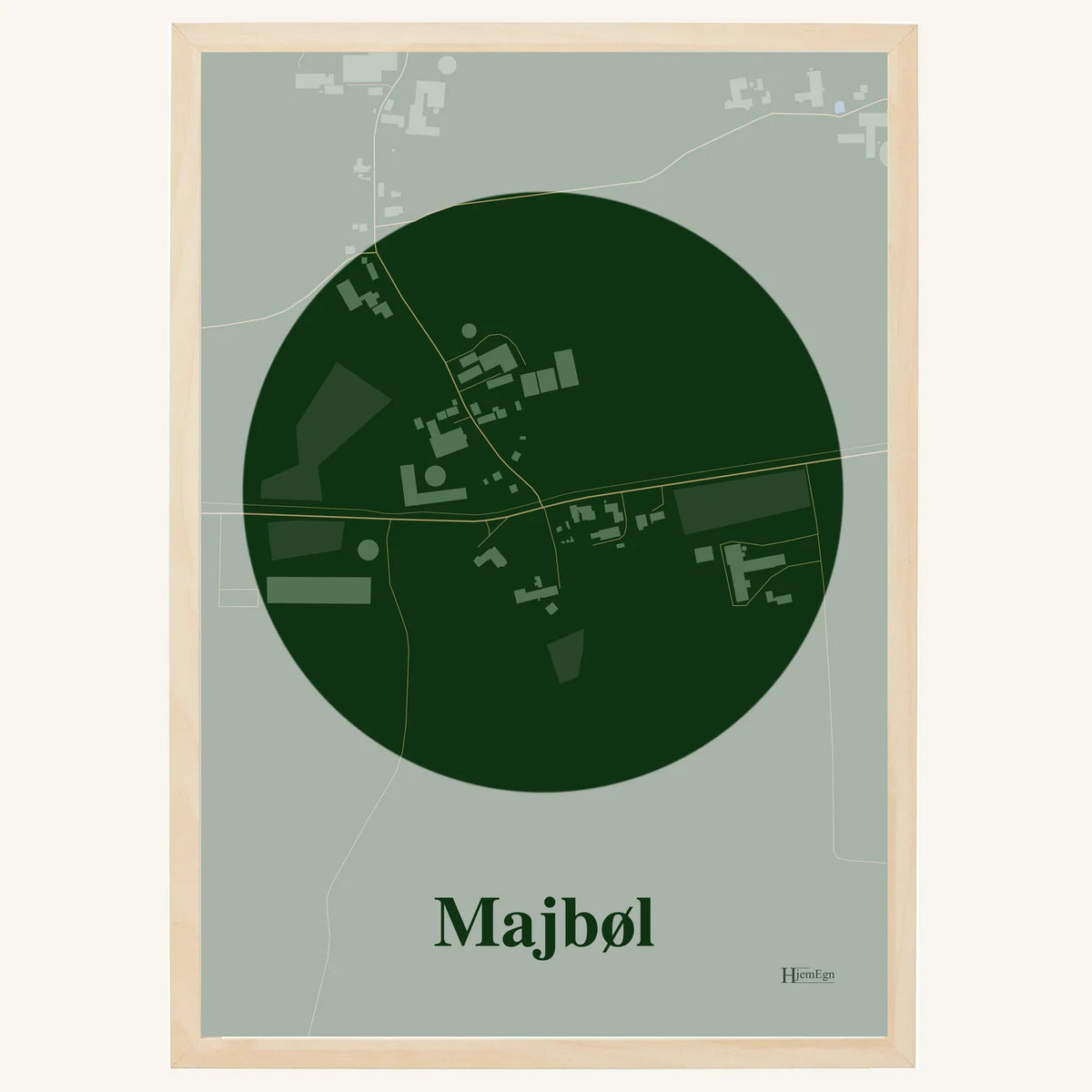 Majbøl plakat – Centrum 2026 – Mørk grøn