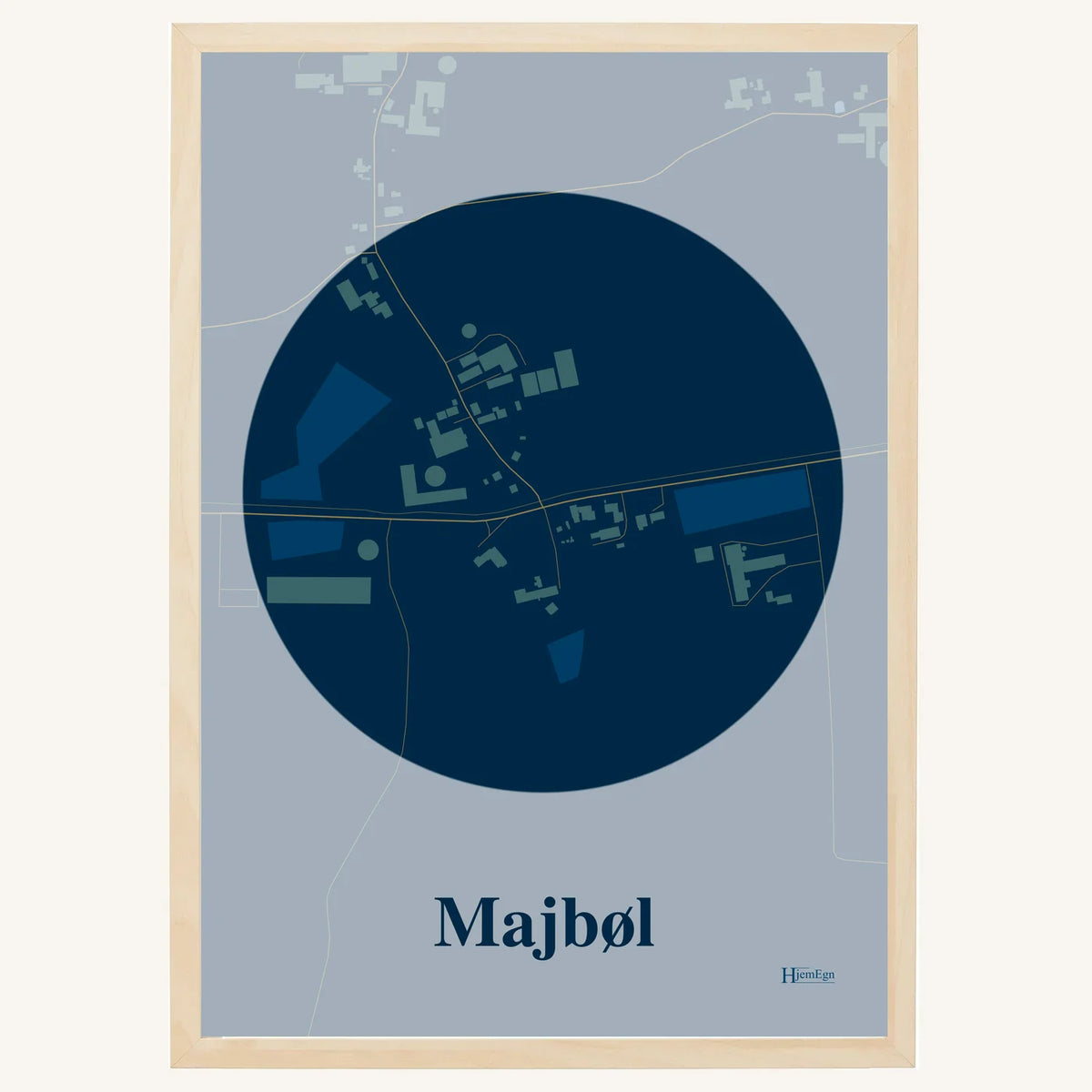 Majbøl plakat – Centrum 2026 – Mørk blå