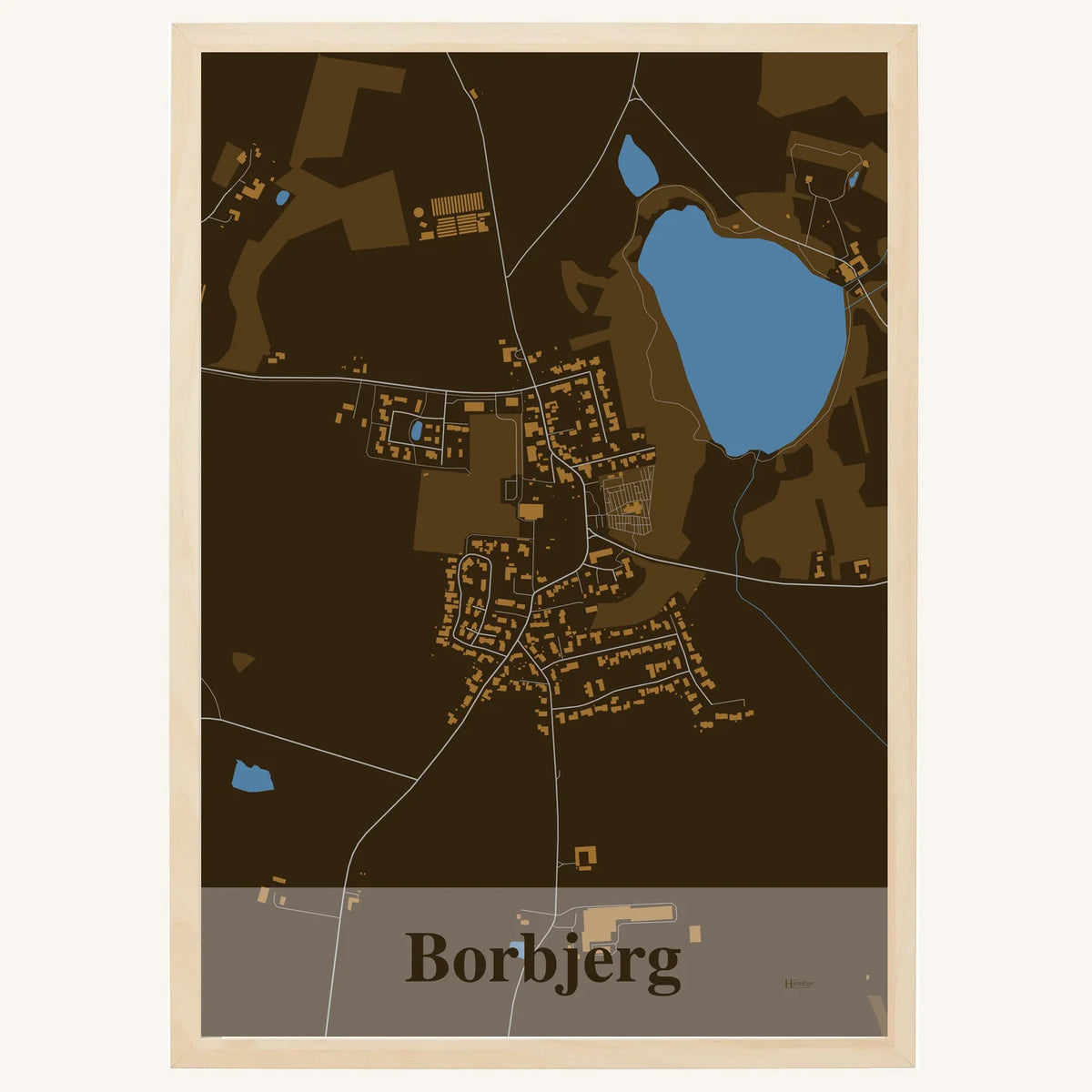 Borbjerg plakat – Firkantet 2026 – Mørk brun