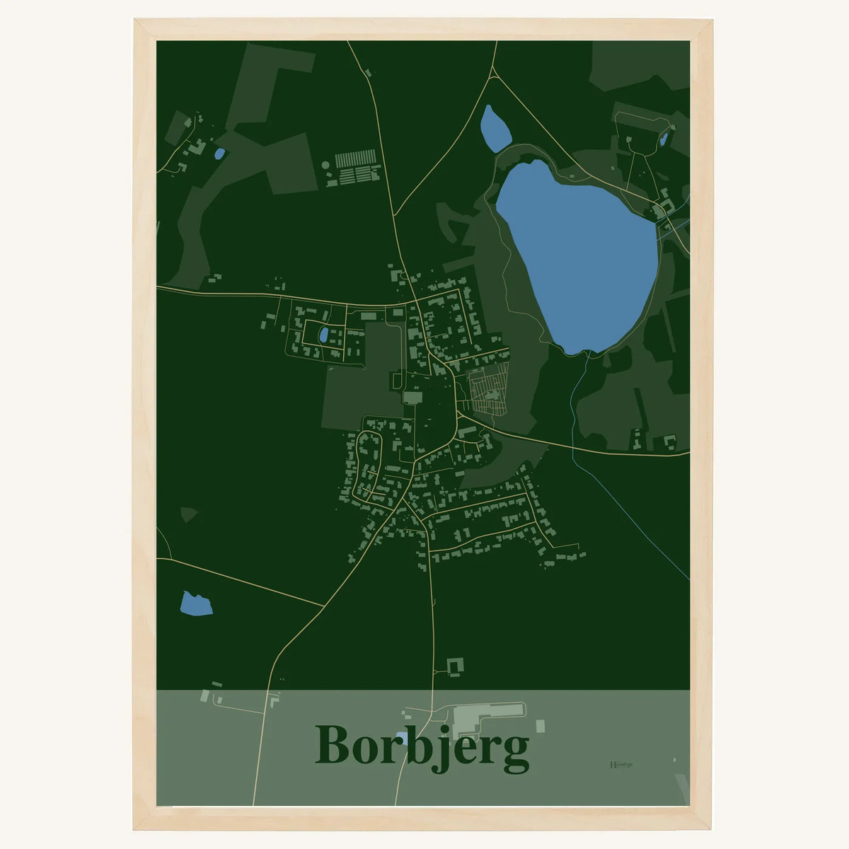 Borbjerg plakat – Firkantet 2026 – Mørk grøn