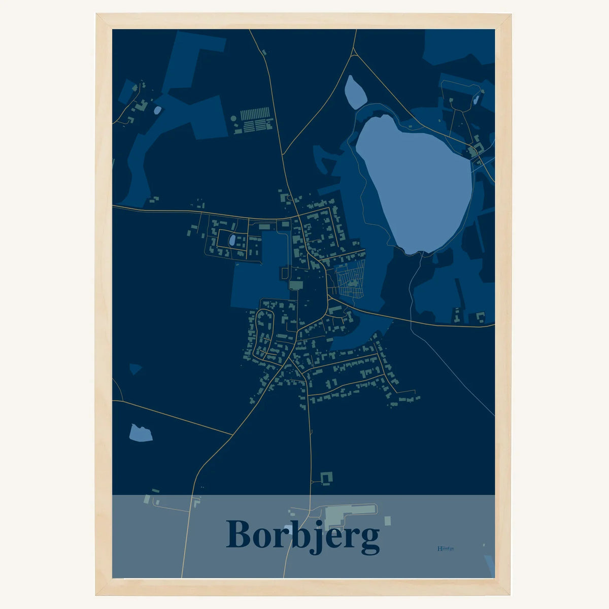Borbjerg plakat – Firkantet 2026 – Mørk blå