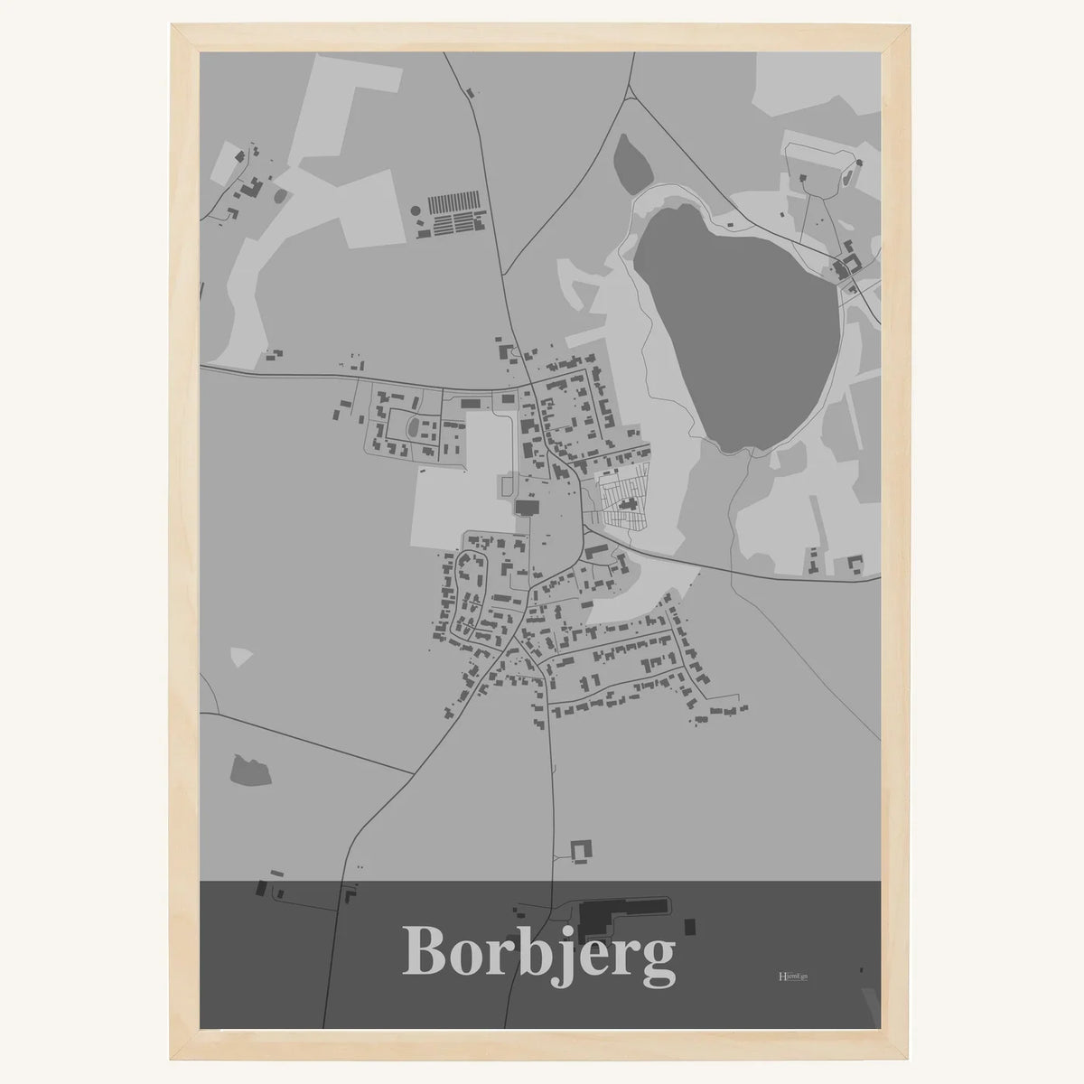 Borbjerg plakat – Firkantet 2026 – Lys pastel grå