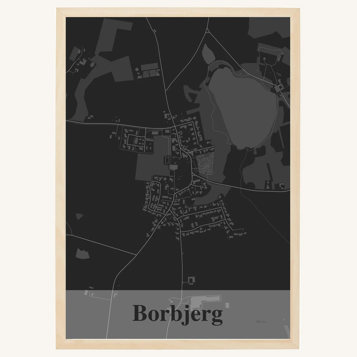 Borbjerg plakat – Firkantet 2026 – Mørk grå