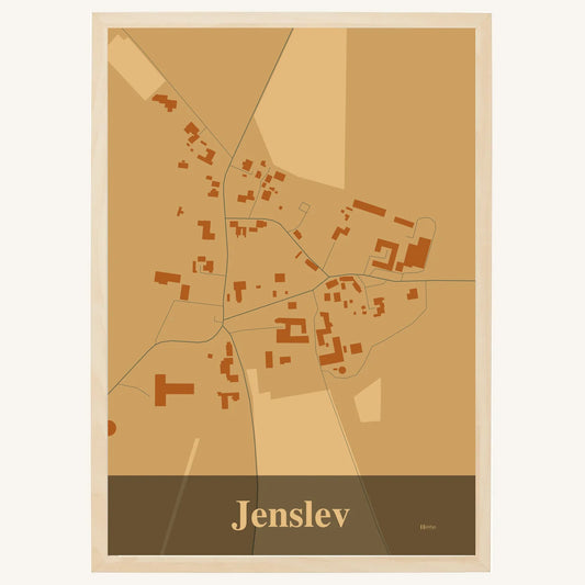 Jenslev plakat – Firkantet 2026 – Lys pastel brun