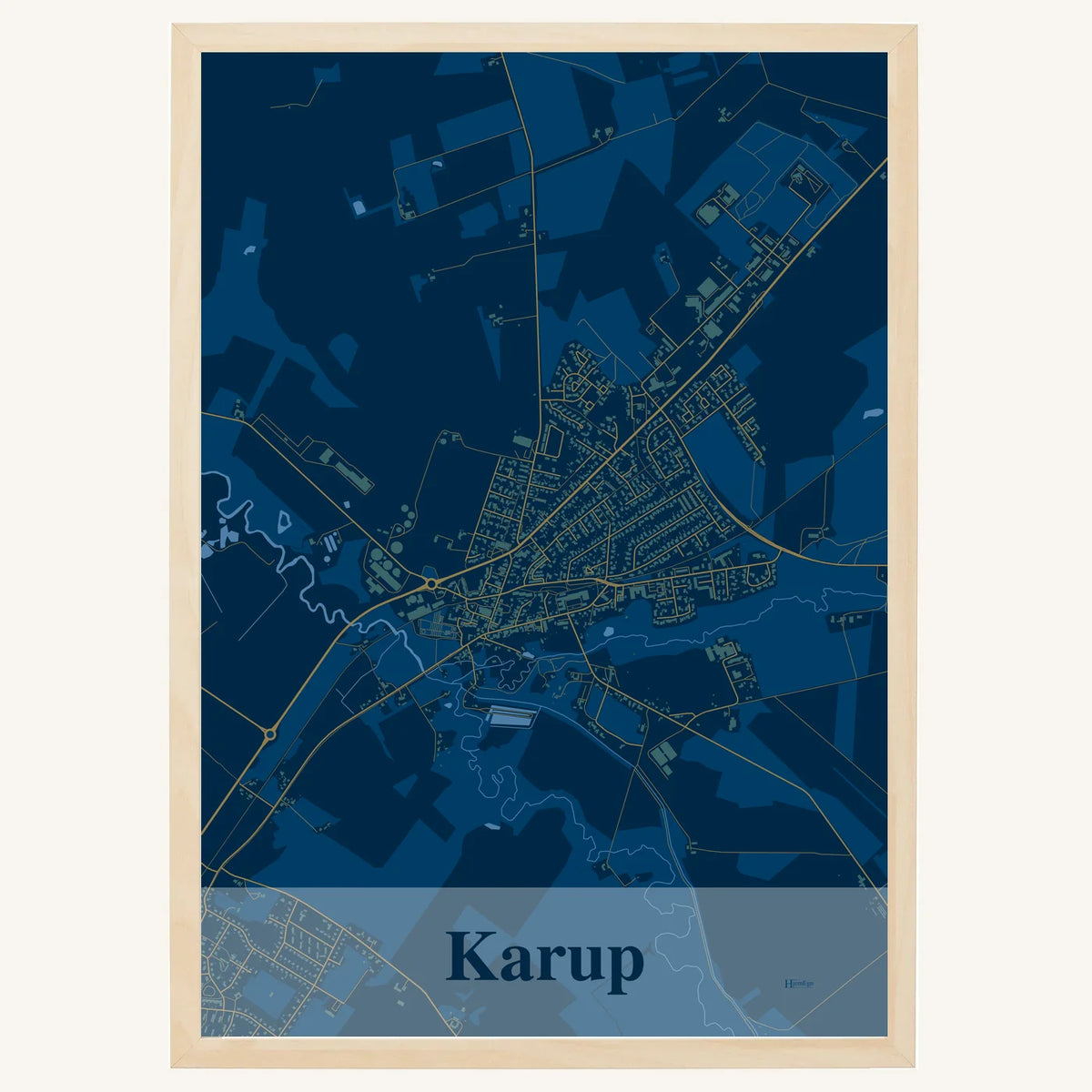 Karup plakat – Firkantet 2026 – Mørk blå