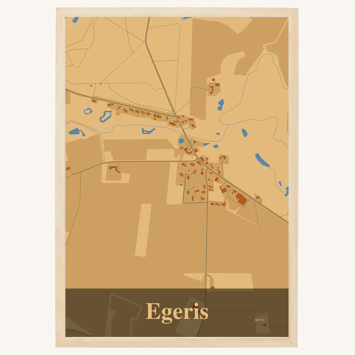 Egeris plakat – Firkantet 2026 – Lys pastel brun