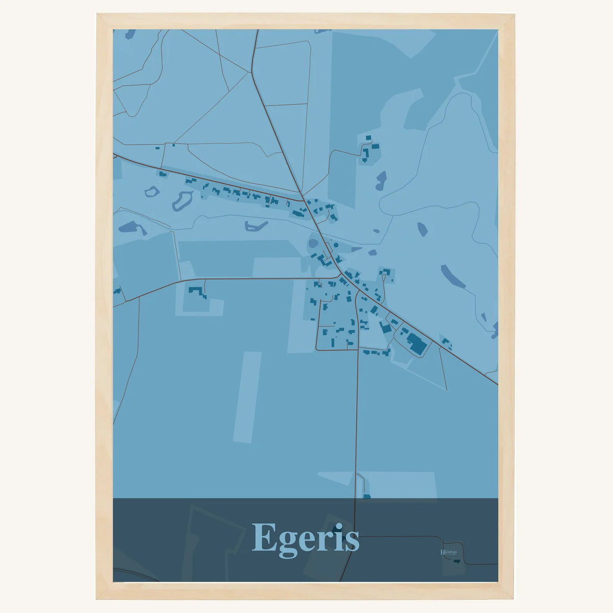 Egeris plakat – Firkantet 2026 – Lys pastel blå
