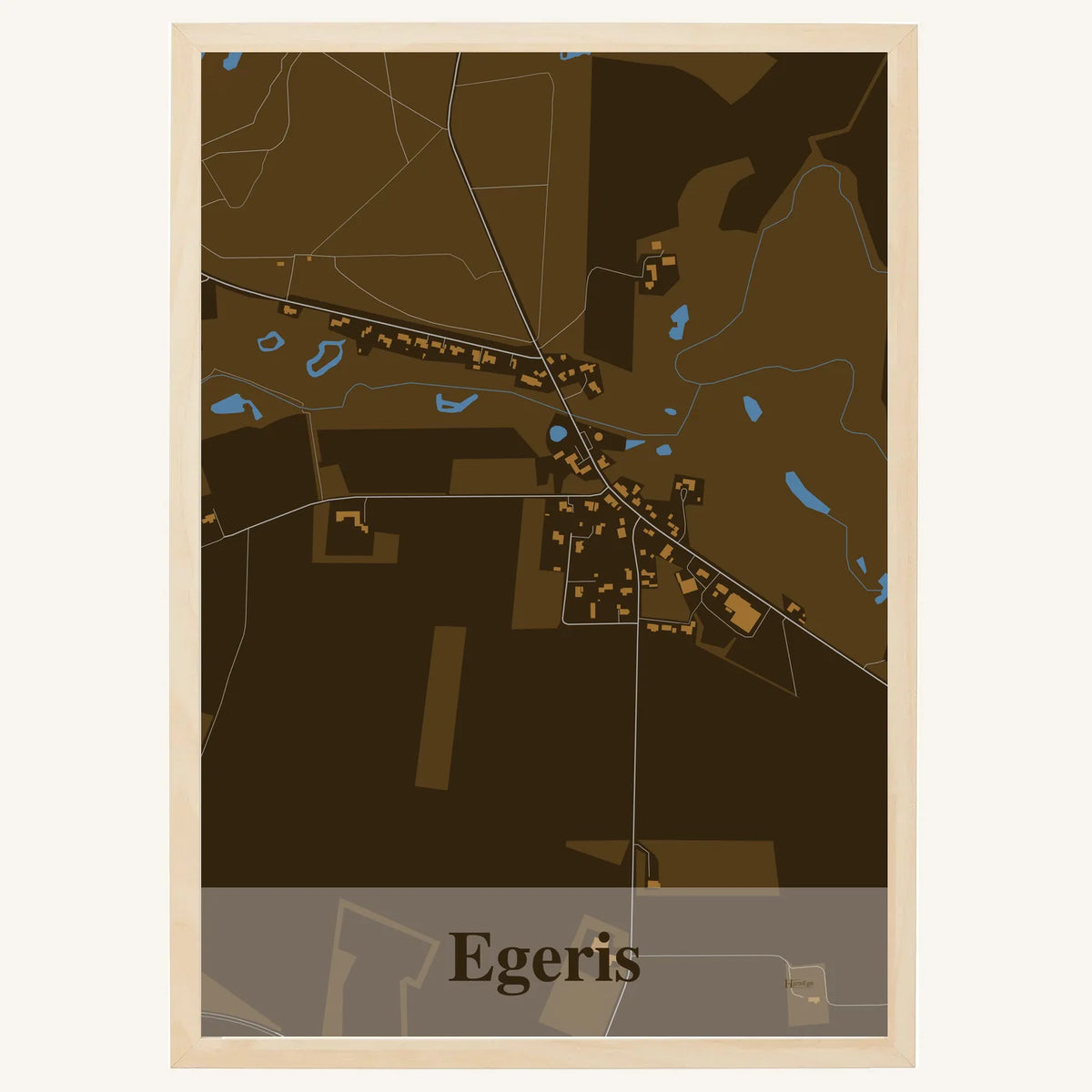 Egeris plakat – Firkantet 2026 – Mørk brun