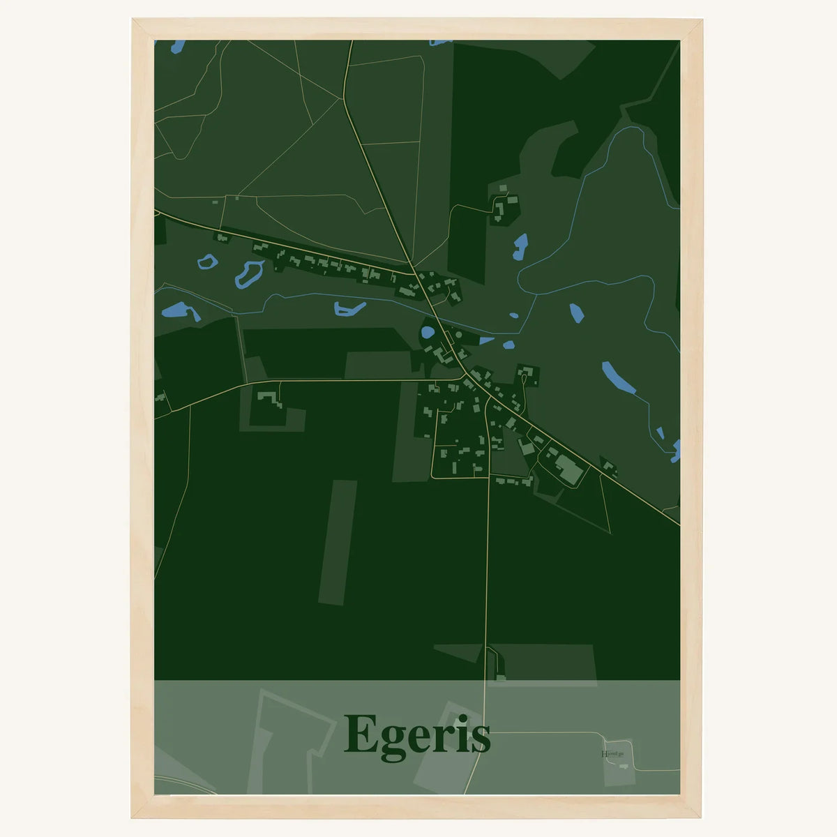 Egeris plakat – Firkantet 2026 – Mørk grøn