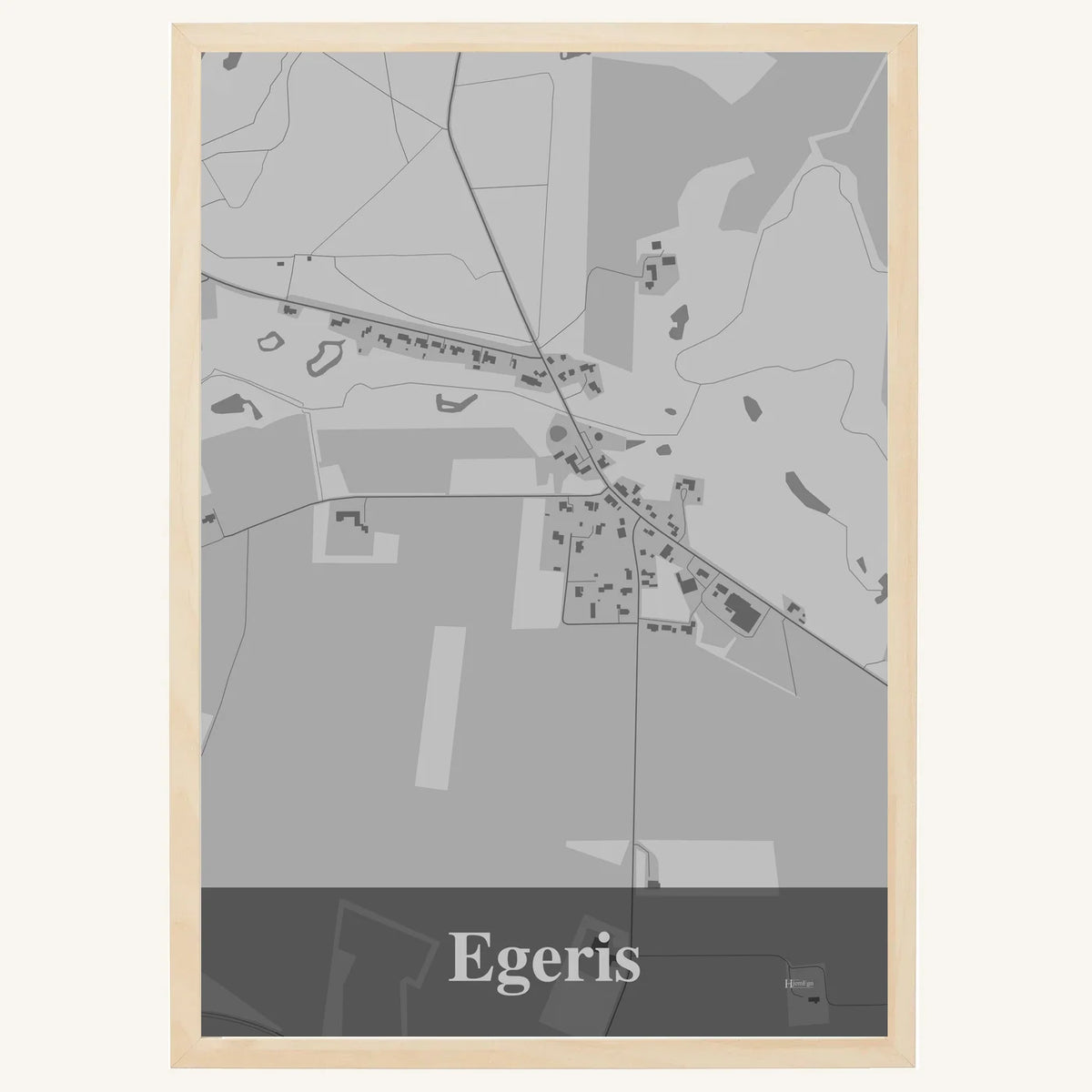 Egeris plakat – Firkantet 2026 – Lys pastel grå