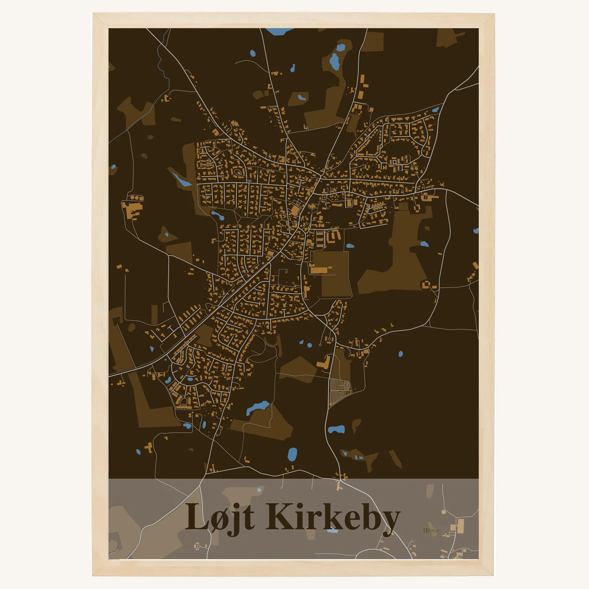 Løjt Kirkeby plakat – Firkantet 2026 – Mørk brun