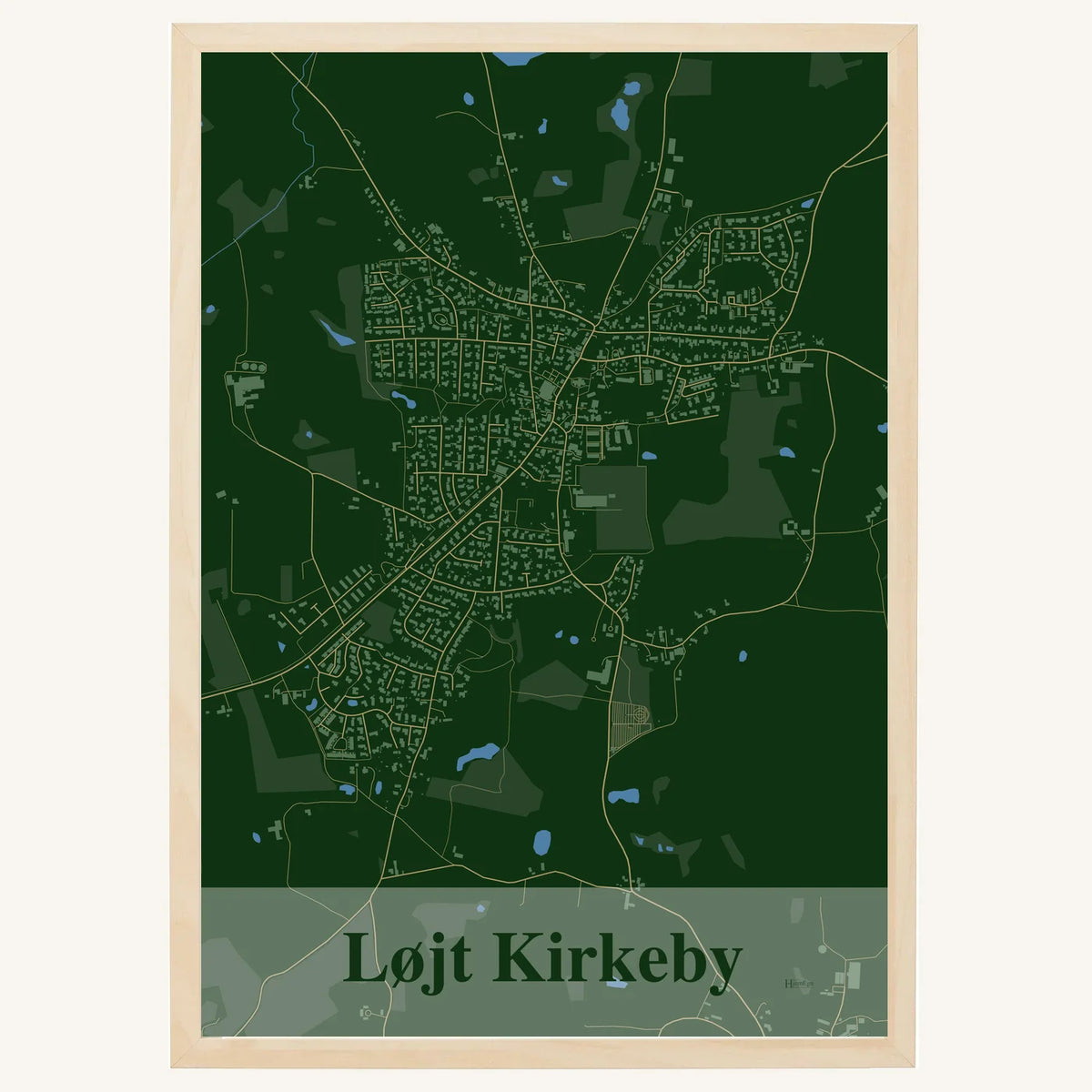Løjt Kirkeby plakat – Firkantet 2026 – Mørk grøn