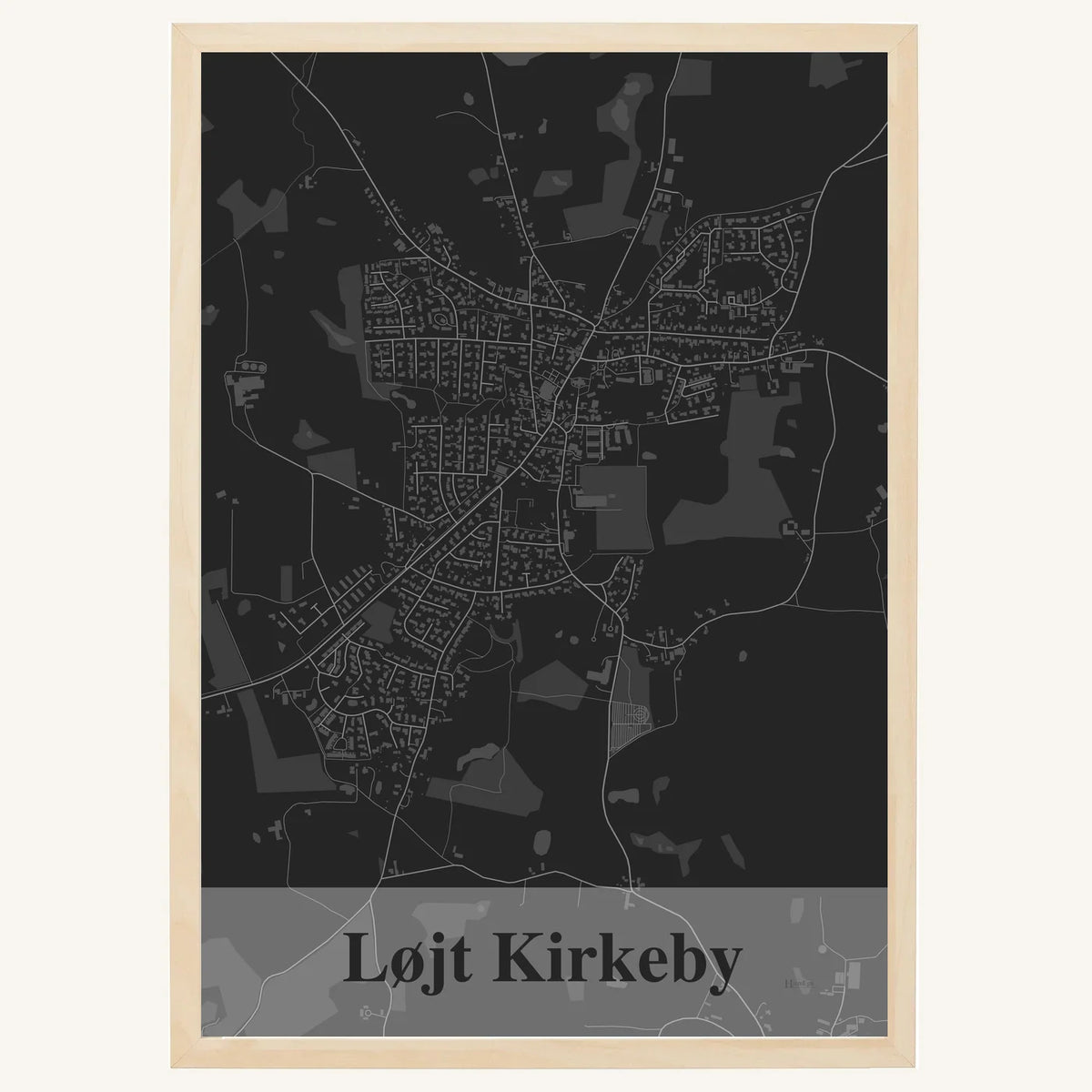 Løjt Kirkeby plakat – Firkantet 2026 – Mørk grå