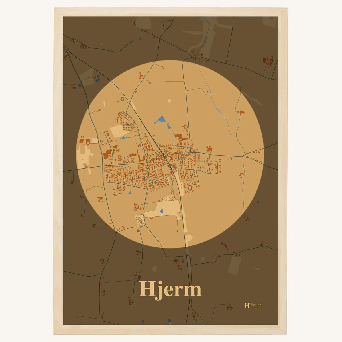 Hjerm plakat – Centrum 2026 – Lys pastel brun
