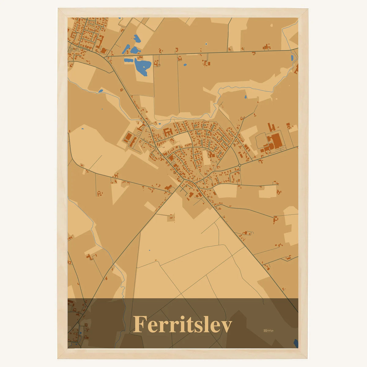 Ferritslev plakat – Firkantet 2026 – Lys pastel brun