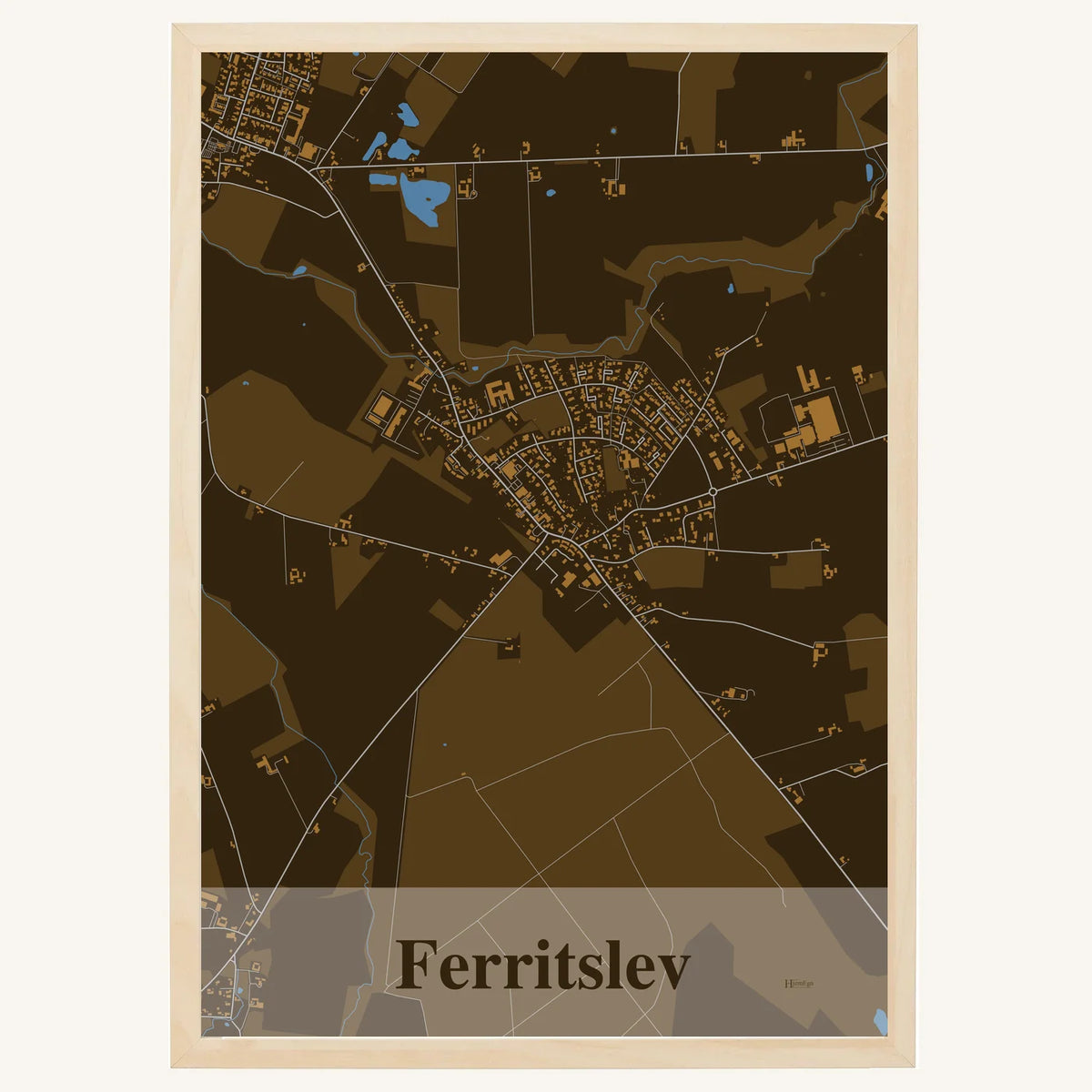 Ferritslev plakat – Firkantet 2026 – Mørk brun