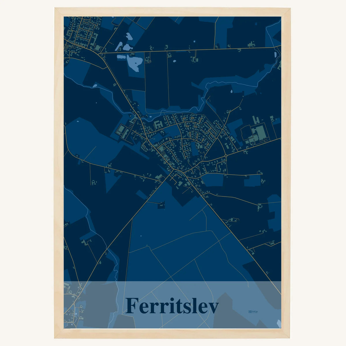 Ferritslev plakat – Firkantet 2026 – Mørk blå
