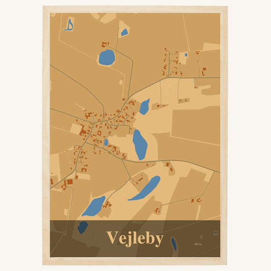 Vejleby plakat – Firkantet 2026 – Lys pastel brun