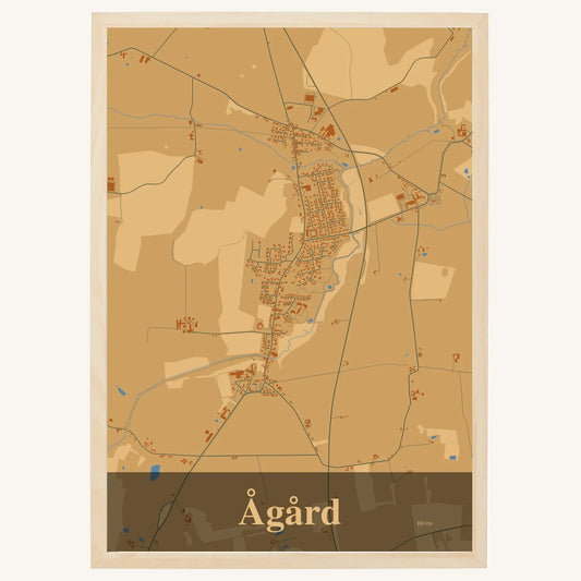 Ågård Plakat – Lys pastel brun