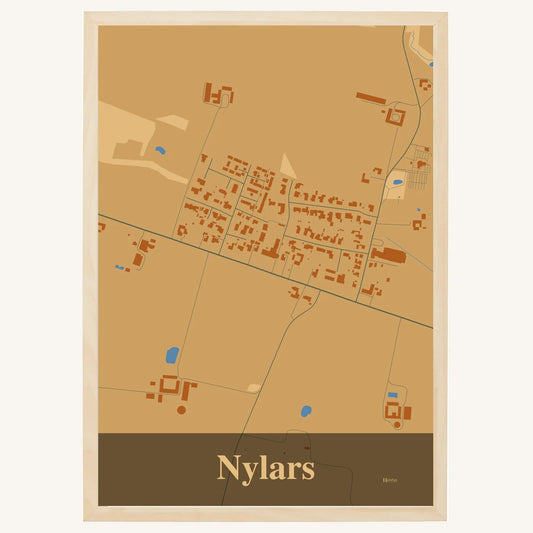 Nylars plakat – Firkantet 2026 – Lys pastel brun