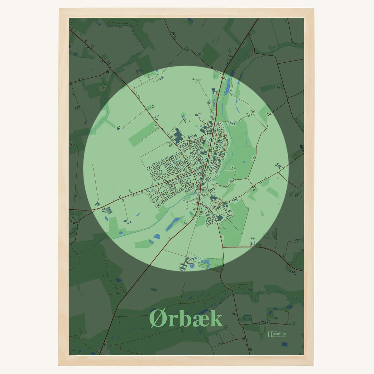 Ørbæk plakat – Centrum 2026 – Lys pastel grøn
